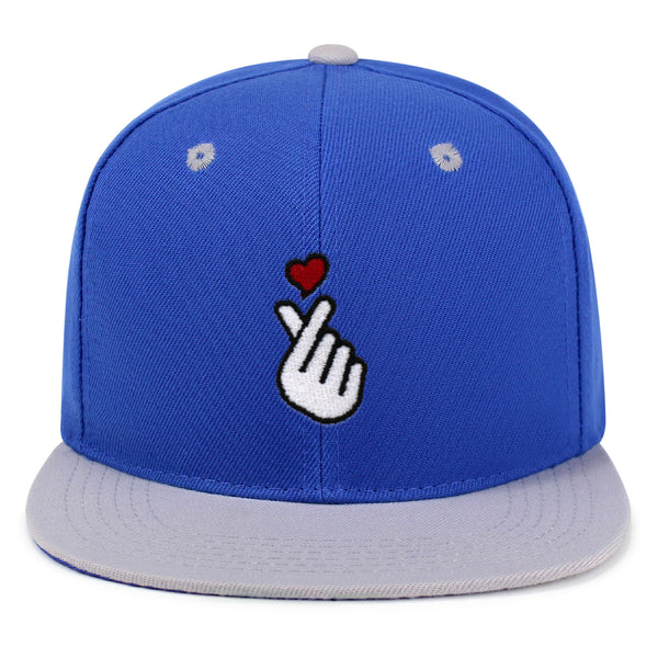 Korean Heart Finger Snapback Hat Embroidered Hip-Hop Baseball Cap Korea Sign