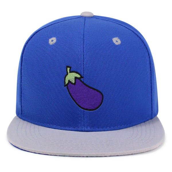 Eggplant Snapback Hat Embroidered Hip-Hop Baseball Cap Foodie Vegetable