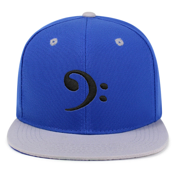 Bass Clef Snapback Hat Embroidered Hip-Hop Baseball Cap Music Symbol