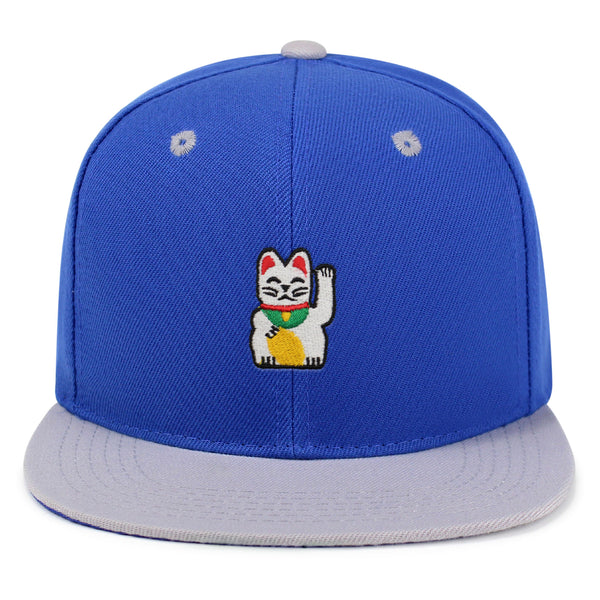 Waving Cat Snapback Hat Embroidered Hip-Hop Baseball Cap Japanese Statue