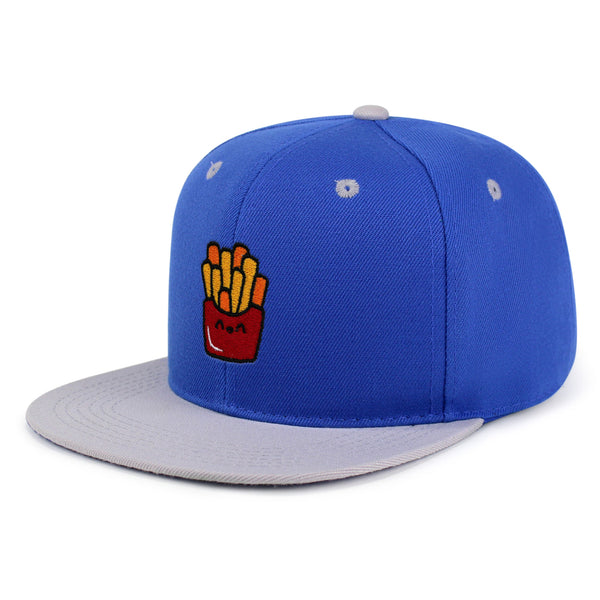 Smiling French Fries Snapback Hat Embroidered Hip-Hop Baseball Cap Chips Fast Food