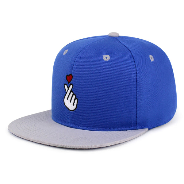 Korean Heart Finger Snapback Hat Embroidered Hip-Hop Baseball Cap Korea Sign