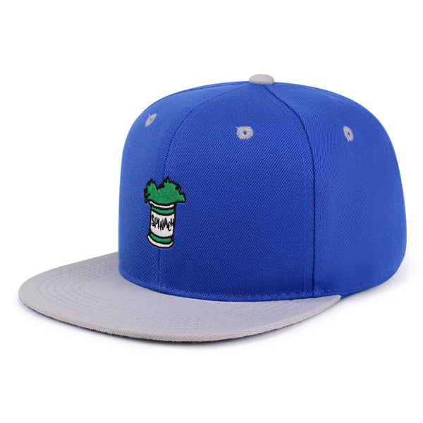 Spinach Leaf  Snapback Hat Embroidered Hip-Hop Baseball Cap Captain