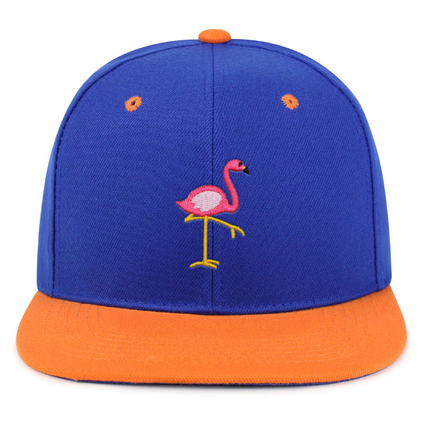 Flamingo Snapback Hat Embroidered Hip-Hop Baseball Cap Bird Pink