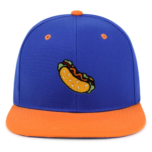 Hot Dog Snapback Hat Embroidered Hip-Hop Baseball Cap Fast Food