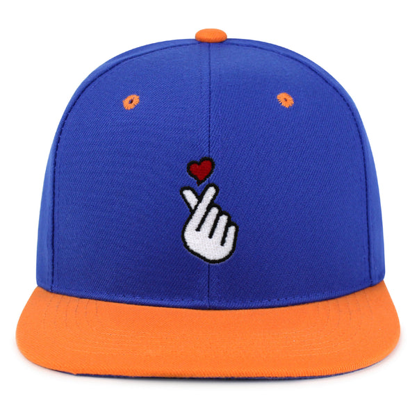 Korean Heart Finger Snapback Hat Embroidered Hip-Hop Baseball Cap Korea Sign