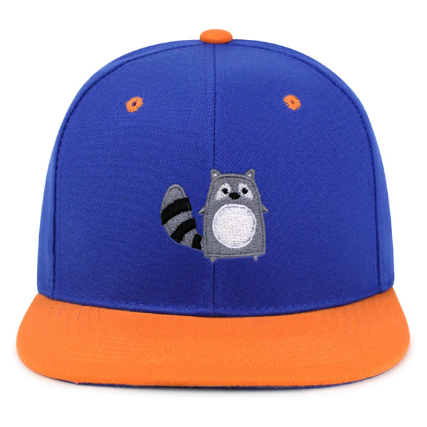 Racoon Snapback Hat Embroidered Hip-Hop Baseball Cap Cute Zoo