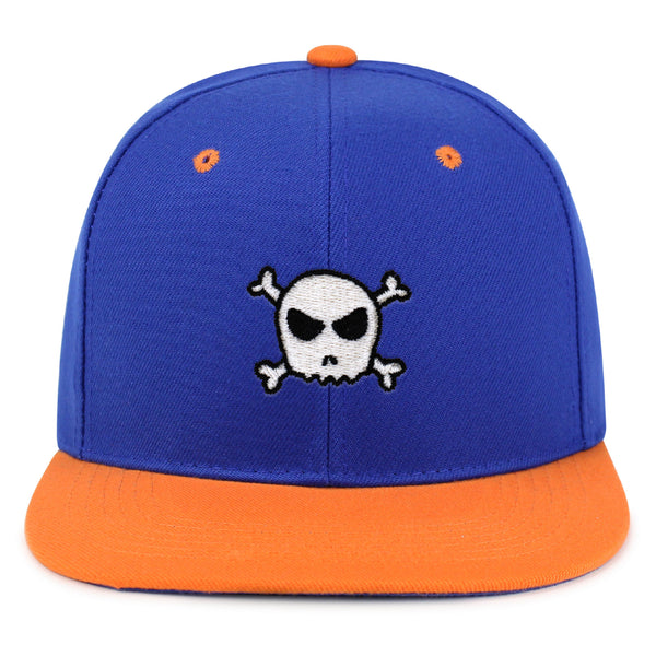 Skull Snapback Hat Embroidered Hip-Hop Baseball Cap Scary Bone