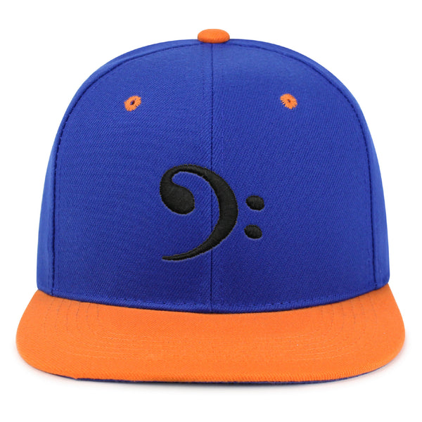 Bass Clef Snapback Hat Embroidered Hip-Hop Baseball Cap Music Symbol