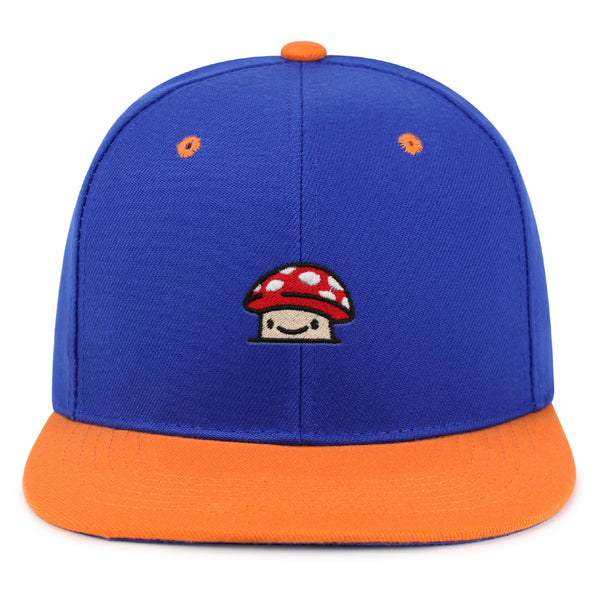 Mushroom  Snapback Hat Embroidered Hip-Hop Baseball Cap Red