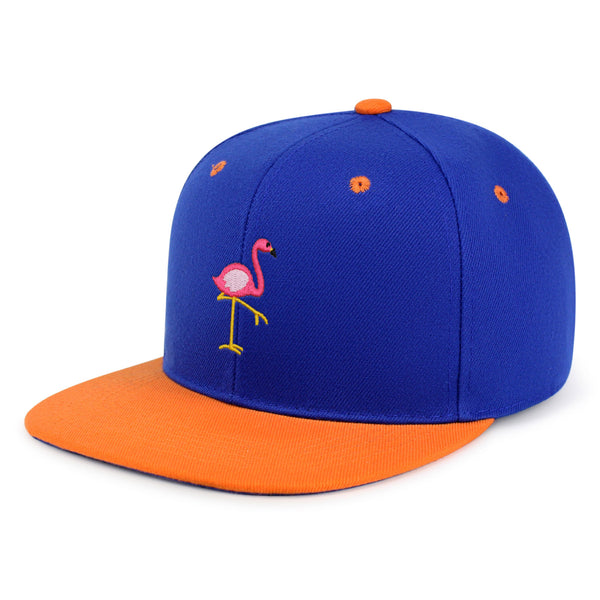 Flamingo Snapback Hat Embroidered Hip-Hop Baseball Cap Bird Pink