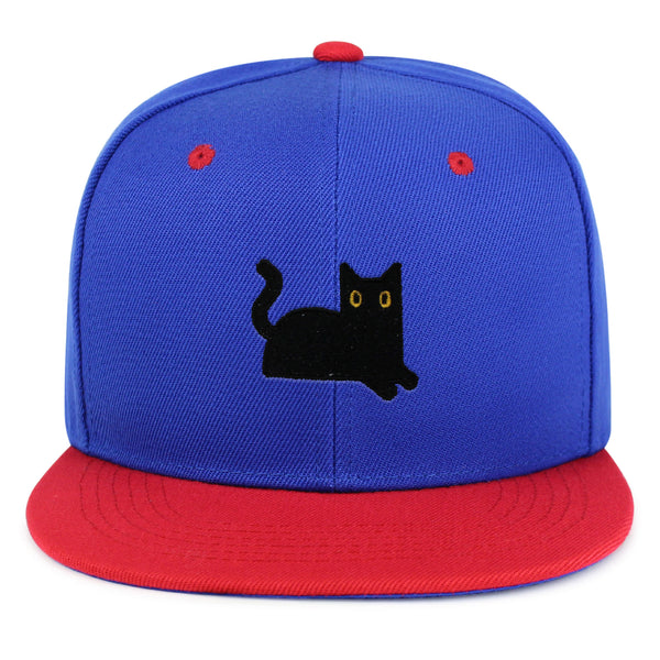 Black Cat Snapback Hat Embroidered Hip-Hop Baseball Cap Cat Mom