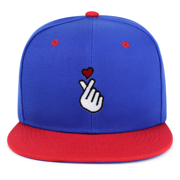 Korean Heart Finger Snapback Hat Embroidered Hip-Hop Baseball Cap Korea Sign