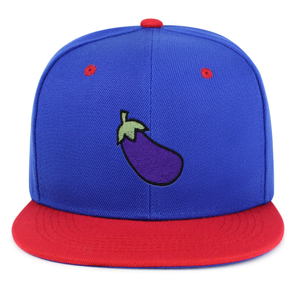 Eggplant Snapback Hat Embroidered Hip-Hop Baseball Cap Foodie Vegetable