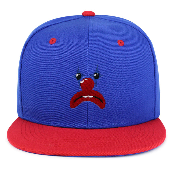 Clown Face Snapback Hat Embroidered Hip-Hop Baseball Cap Circus Sad