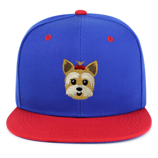 Yorkshire Terrier Snapback Hat Embroidered Hip-Hop Baseball Cap Puppy Yorkie