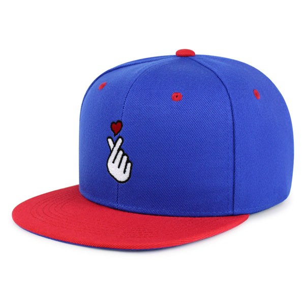 Korean Heart Finger Snapback Hat Embroidered Hip-Hop Baseball Cap Korea Sign