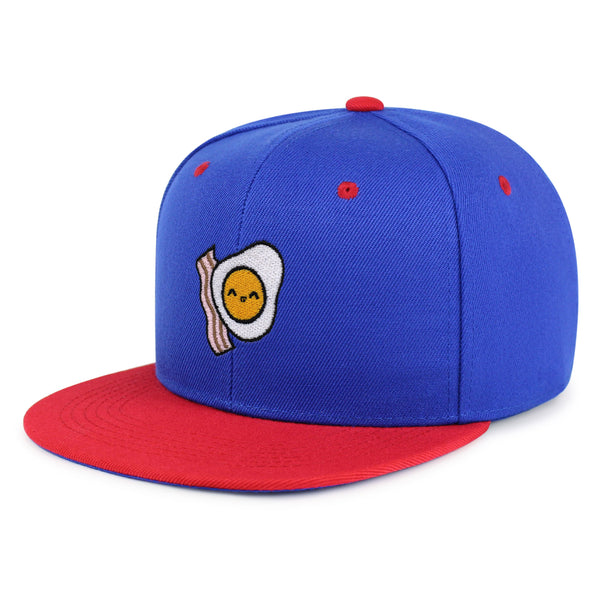 Egg and Bacon Snapback Hat Embroidered Hip-Hop Baseball Cap Breakfast