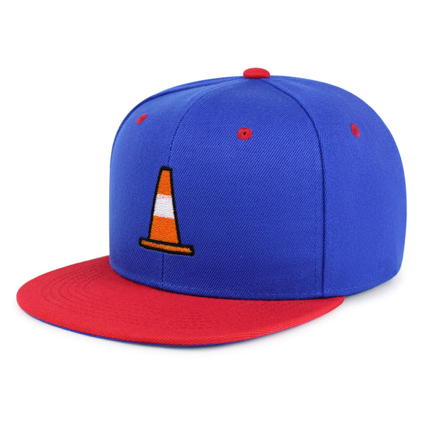 Safety Cone Snapback Hat Embroidered Hip-Hop Baseball Cap Construction