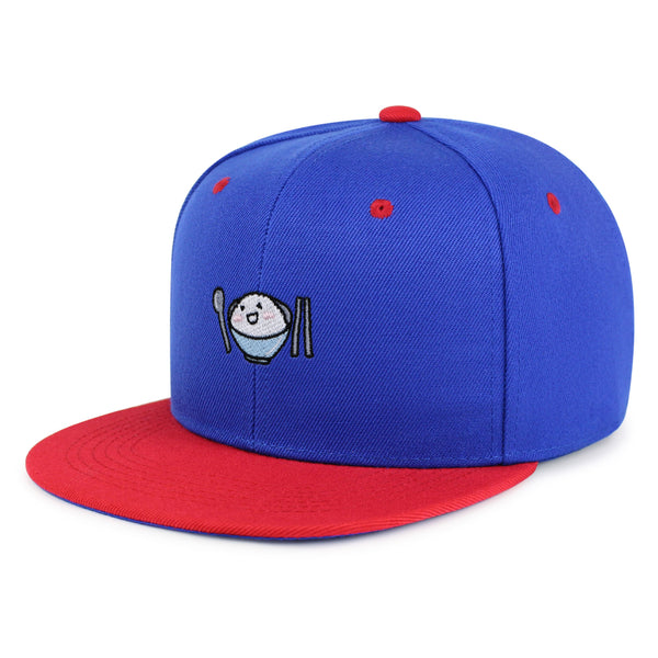 Yum Yum Snapback Hat Embroidered Hip-Hop Baseball Cap Asian Food Rice