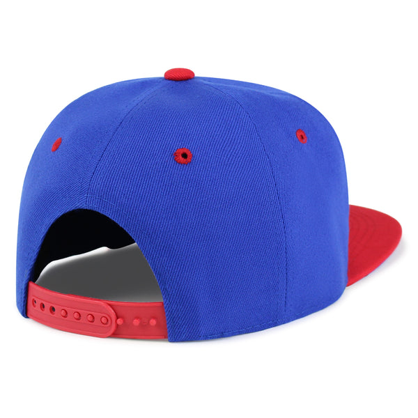 Skull Front View Snapback Hat Embroidered Hip-Hop Baseball Cap Grunge