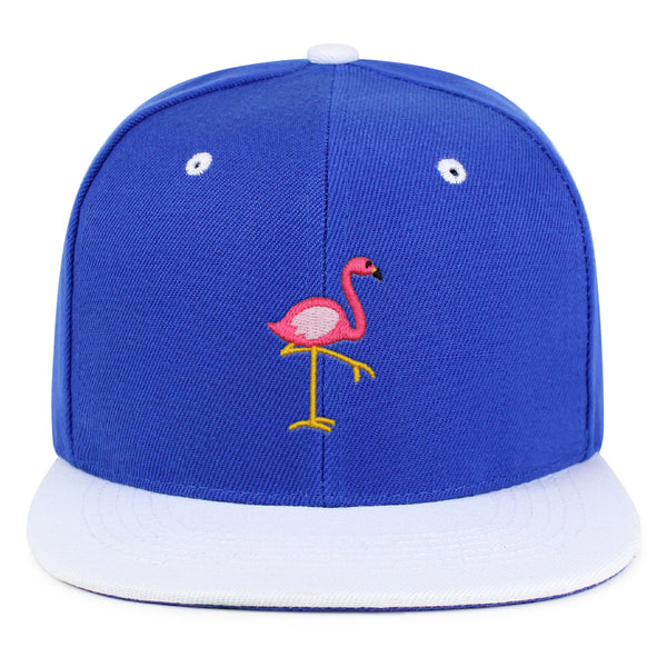 Flamingo Snapback Hat Embroidered Hip-Hop Baseball Cap Bird Pink