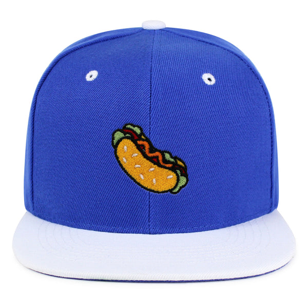 Hot Dog Snapback Hat Embroidered Hip-Hop Baseball Cap Fast Food