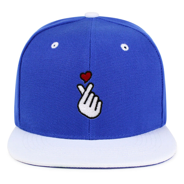 Korean Heart Finger Snapback Hat Embroidered Hip-Hop Baseball Cap Korea Sign