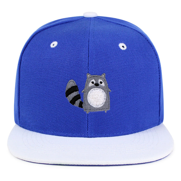 Racoon Snapback Hat Embroidered Hip-Hop Baseball Cap Cute Zoo