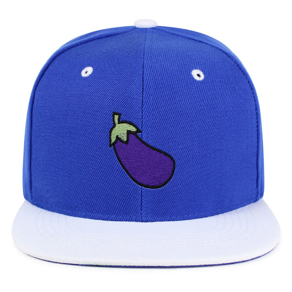 Eggplant Snapback Hat Embroidered Hip-Hop Baseball Cap Foodie Vegetable