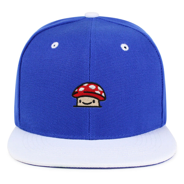 Mushroom  Snapback Hat Embroidered Hip-Hop Baseball Cap Red