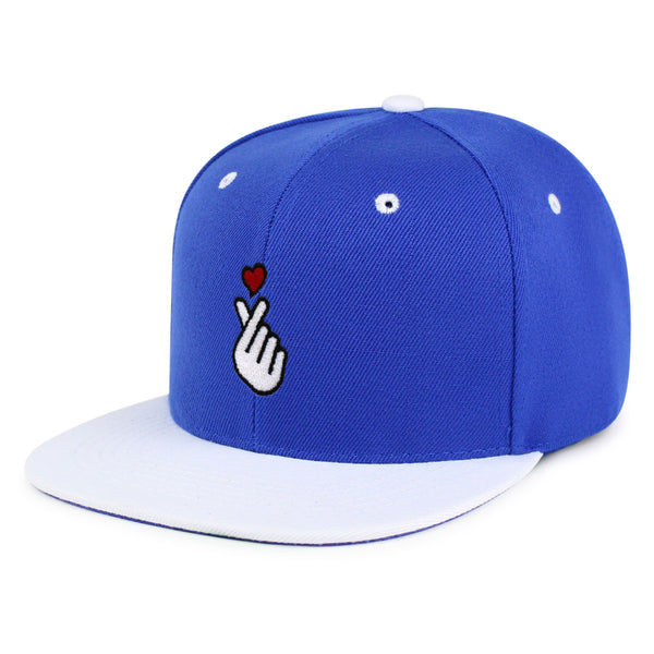 Korean Heart Finger Snapback Hat Embroidered Hip-Hop Baseball Cap Korea Sign