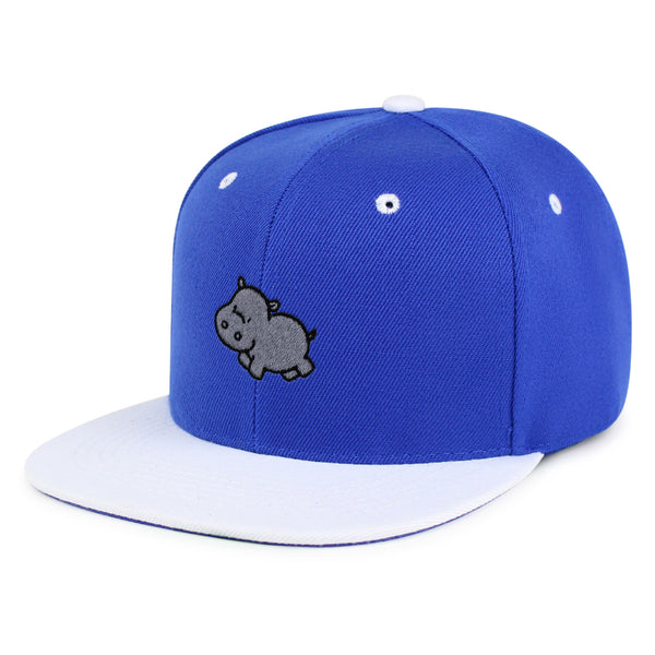 Cute Hippo Snapback Hat Embroidered Hip-Hop Baseball Cap Hippopotamus Zoo