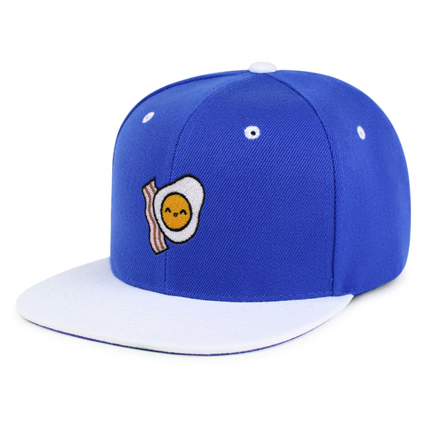 Egg and Bacon Snapback Hat Embroidered Hip-Hop Baseball Cap Breakfast