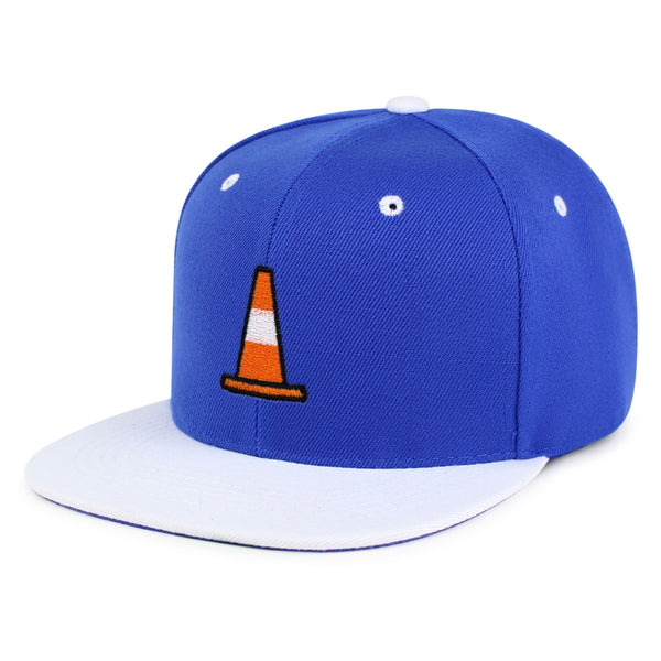 Safety Cone Snapback Hat Embroidered Hip-Hop Baseball Cap Construction