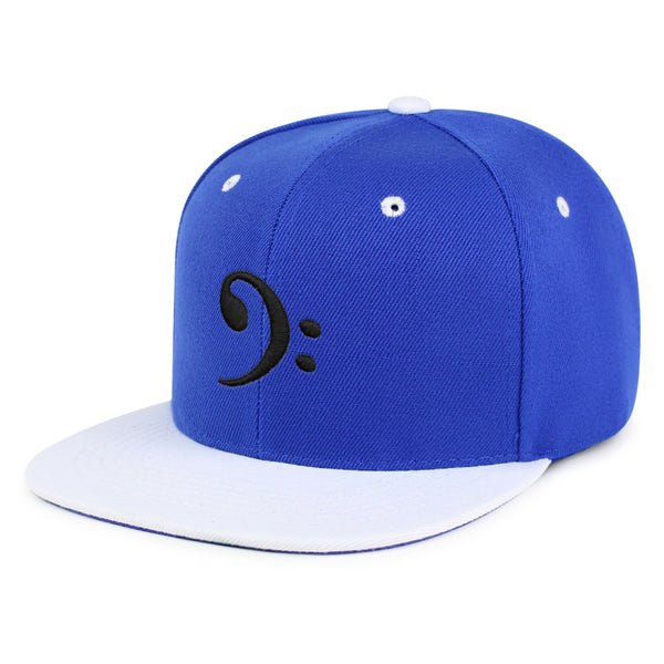 Bass Clef Snapback Hat Embroidered Hip-Hop Baseball Cap Music Symbol