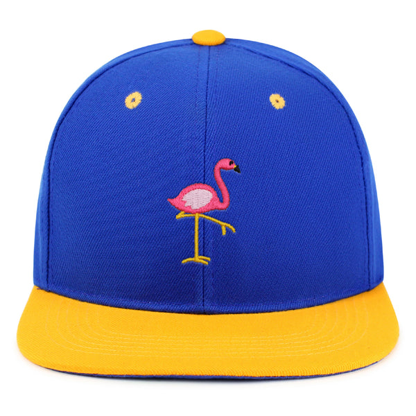 Flamingo Snapback Hat Embroidered Hip-Hop Baseball Cap Bird Pink