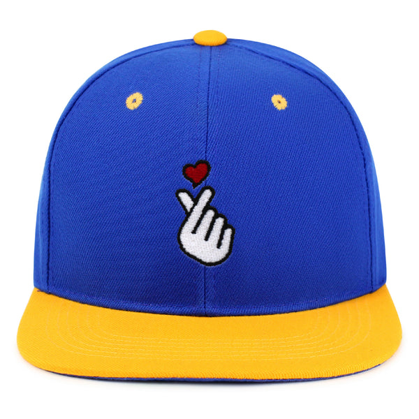 Korean Heart Finger Snapback Hat Embroidered Hip-Hop Baseball Cap Korea Sign