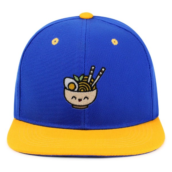 Noodle Snapback Hat Embroidered Hip-Hop Baseball Cap Asian Food Soba Udon