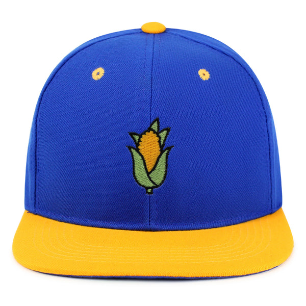 Corn Snapback Hat Embroidered Hip-Hop Baseball Cap Vegetable Foodie Farmers