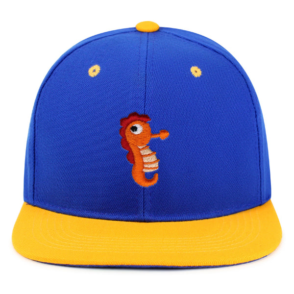 Sea Horse Snapback Hat Embroidered Hip-Hop Baseball Cap Ocean Fish