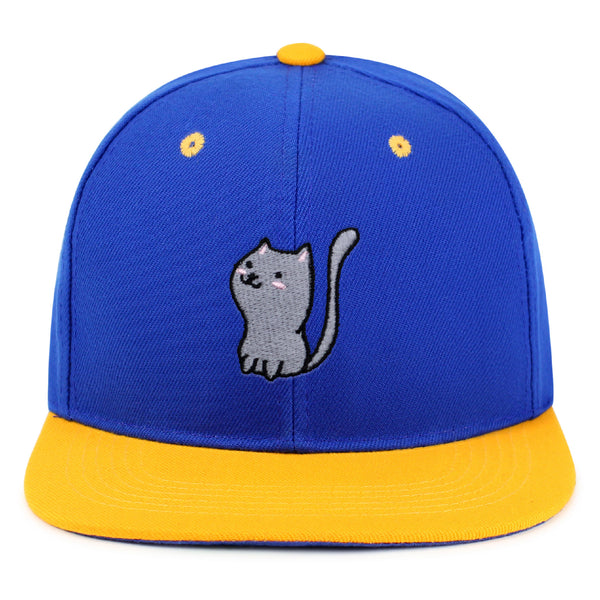 Meow Snapback Hat Embroidered Hip-Hop Baseball Cap Cat Kitty