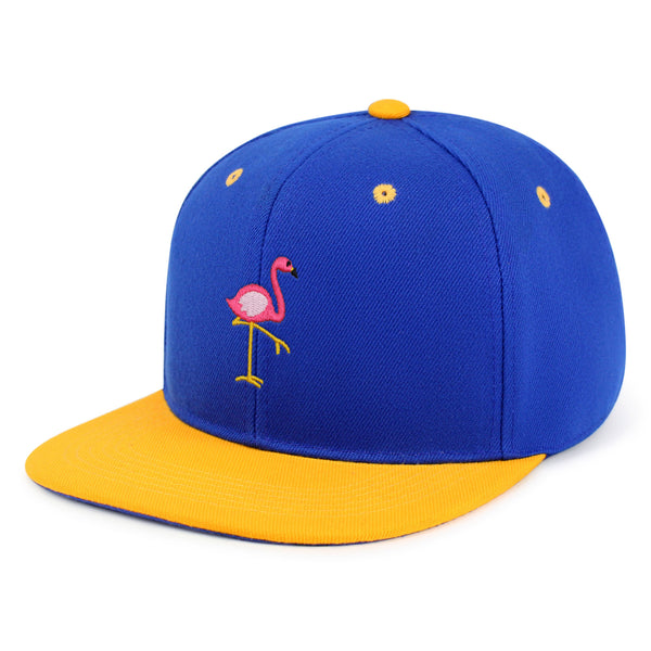 Flamingo Snapback Hat Embroidered Hip-Hop Baseball Cap Bird Pink