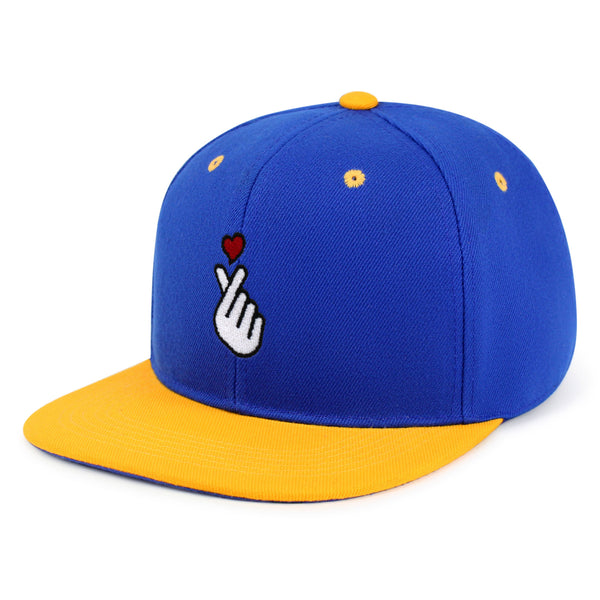 Korean Heart Finger Snapback Hat Embroidered Hip-Hop Baseball Cap Korea Sign