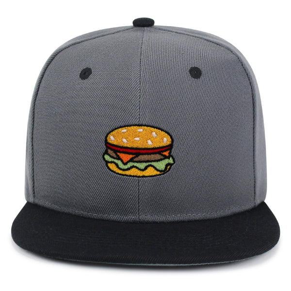 Hamburger Snapback Hat Embroidered Hip-Hop Baseball Cap Fast Food