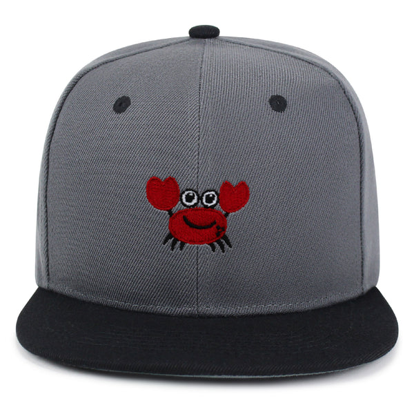 Funny Crab Snapback Hat Embroidered Hip-Hop Baseball Cap Ocean Sea Fishing