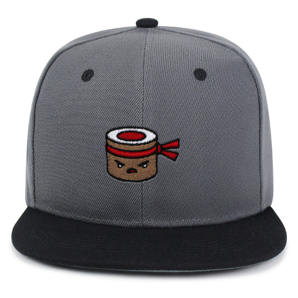 Angry Sushi Snapback Hat Embroidered Hip-Hop Baseball Cap Japanese