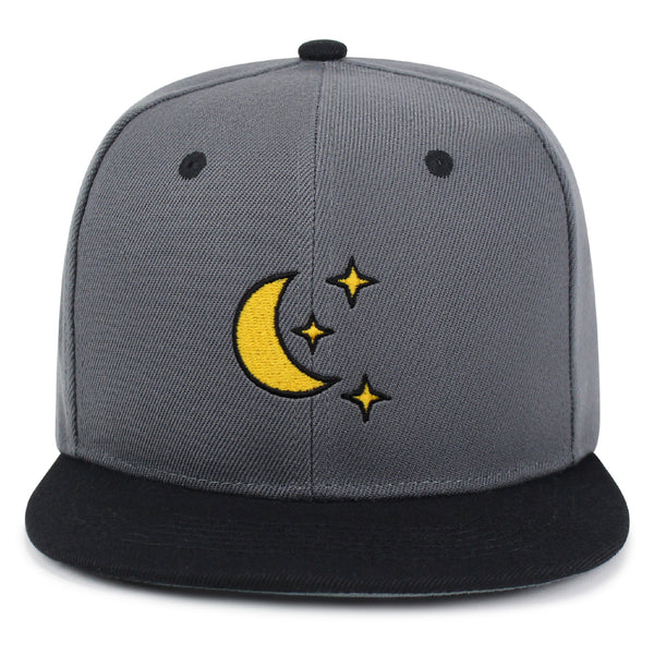 Moon Snapback Hat Embroidered Hip-Hop Baseball Cap Space Sky Night