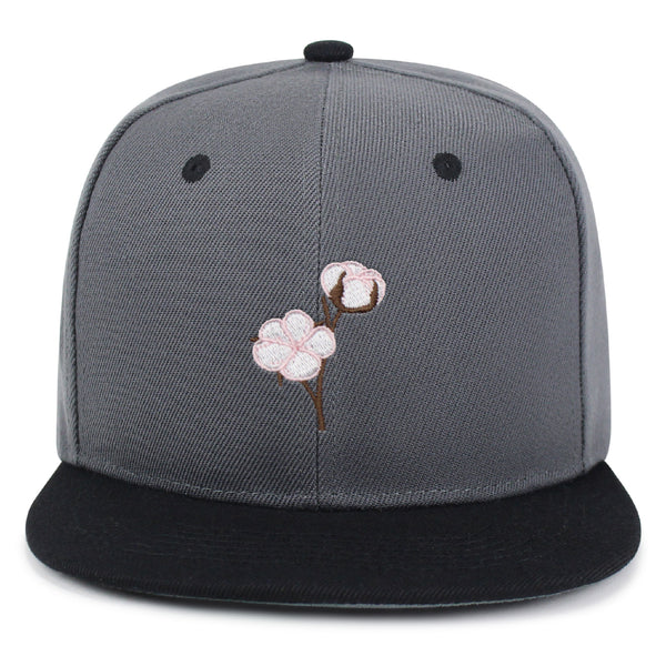 Cotton Flower Snapback Hat Embroidered Hip-Hop Baseball Cap Tree