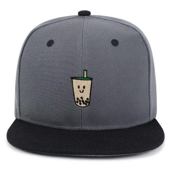 Boba Tea  Snapback Hat Embroidered Hip-Hop Baseball Cap Pearl